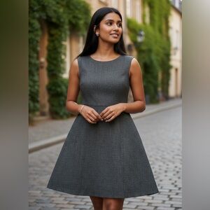 J. Crew Factory NWT gray wool blend sleeveless a-line mini dress with pockets